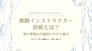 薬膳インストラクター資格とは？養生薬膳応用講座の学びと魅力